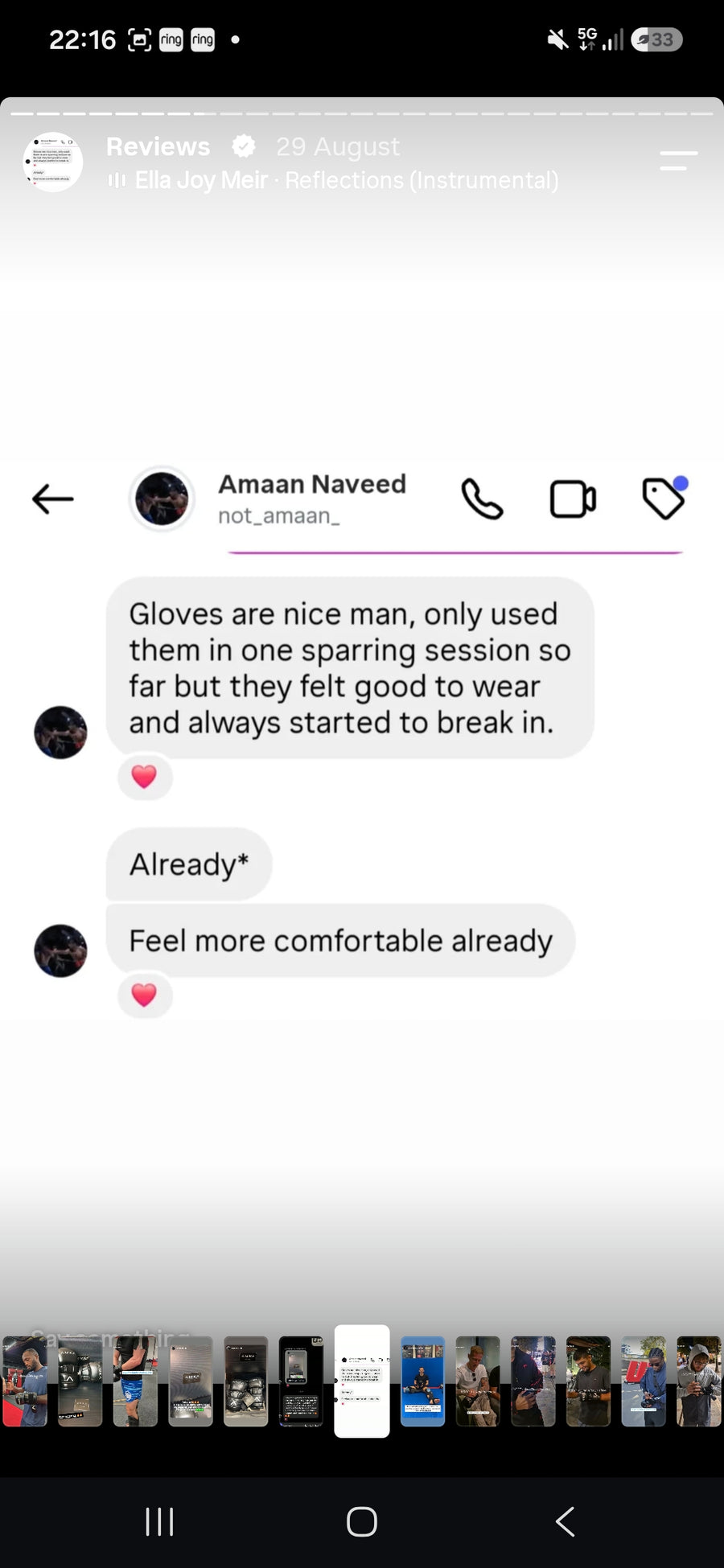 Customer message review